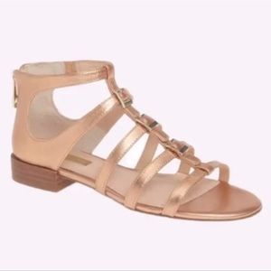 NWT Gladiator Rose Gold Sandals Size 8